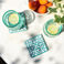 dessous de verre en céramique (lot de 2) - turquoise