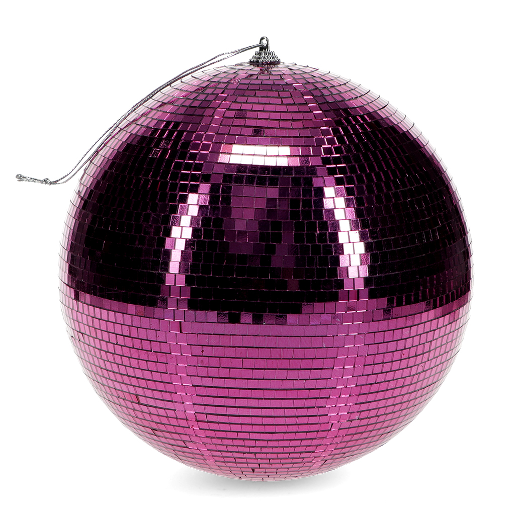 hanging disco ball (20cm) - pink