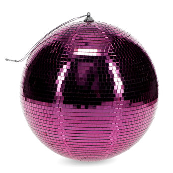 boule disco suspendue (20 cm) - rose