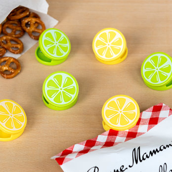 bag clips (set of 6) - lemon and lime