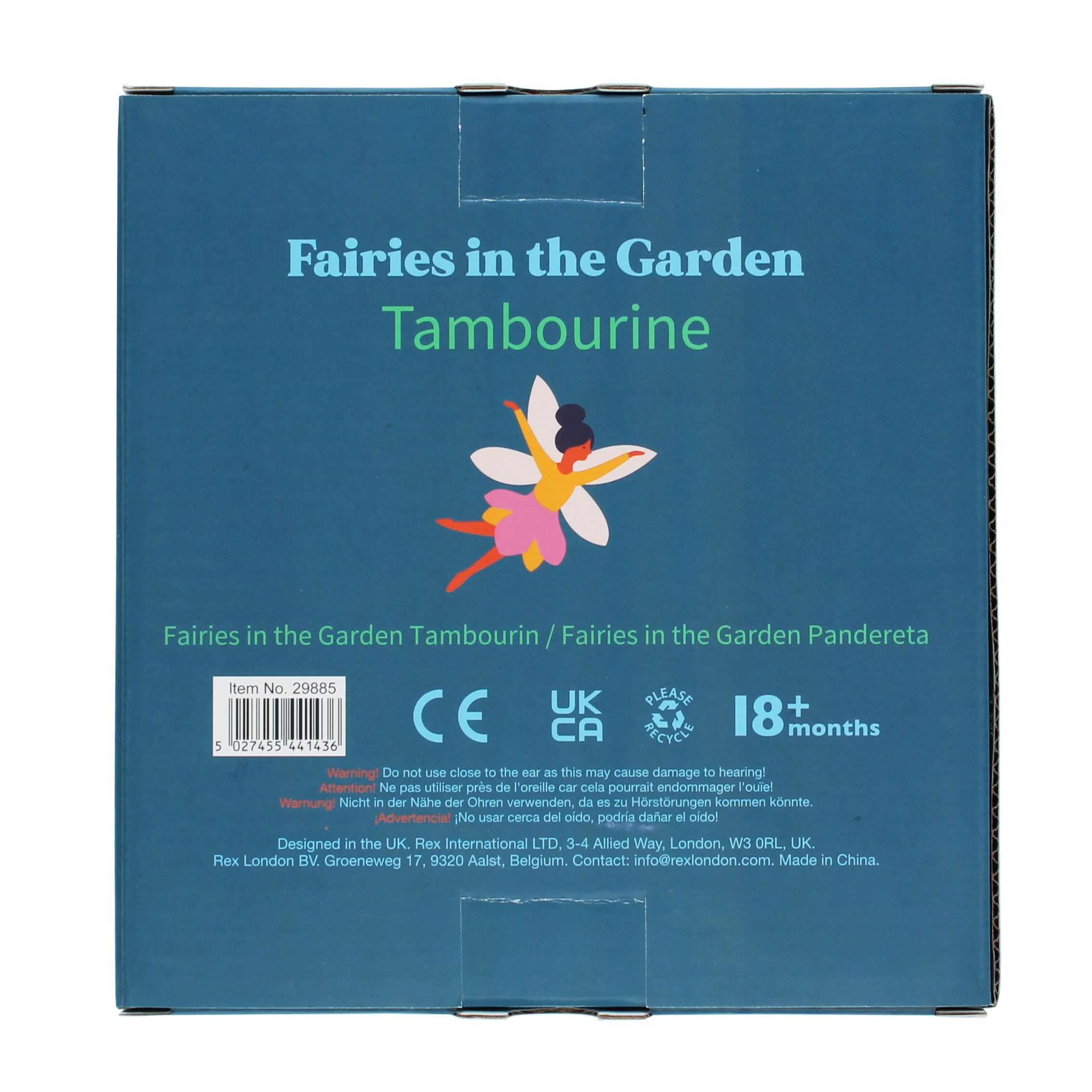 children's tambourine - fairies in the garden