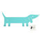 metal wall hanger - sausage dog