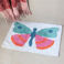 tapis de bain tufté en coton - papillon