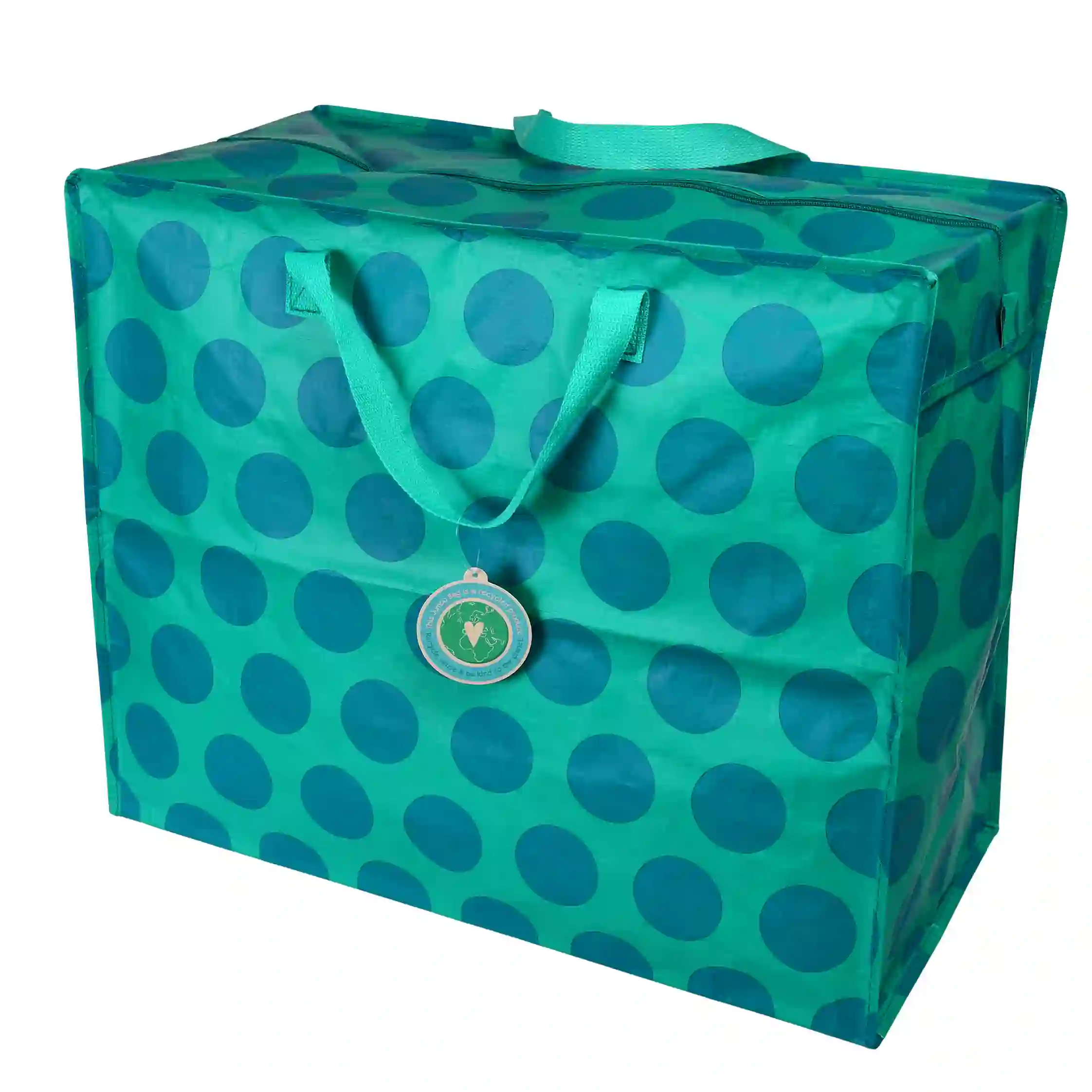 jumbo storage bag - blue on turquoise spotlight