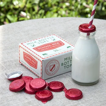 lot de 50 couvercles rouge pour bouteilles de laits lot de 50 couvercles rouge pour bouteilles de laits