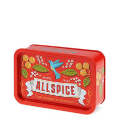 mini storage tin with lid - allspice