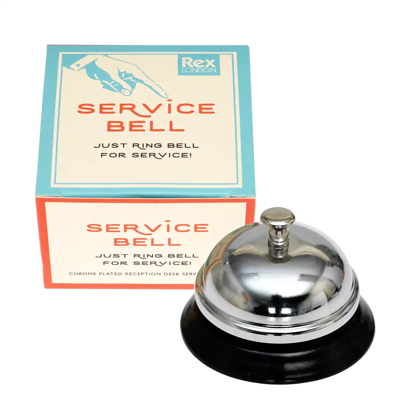 classic service bell in a retro-style box