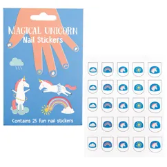 pegatinas de uñas unicornio mágico (paquete de 25)