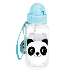 children's water bottle with straw 500ml - miko the panda