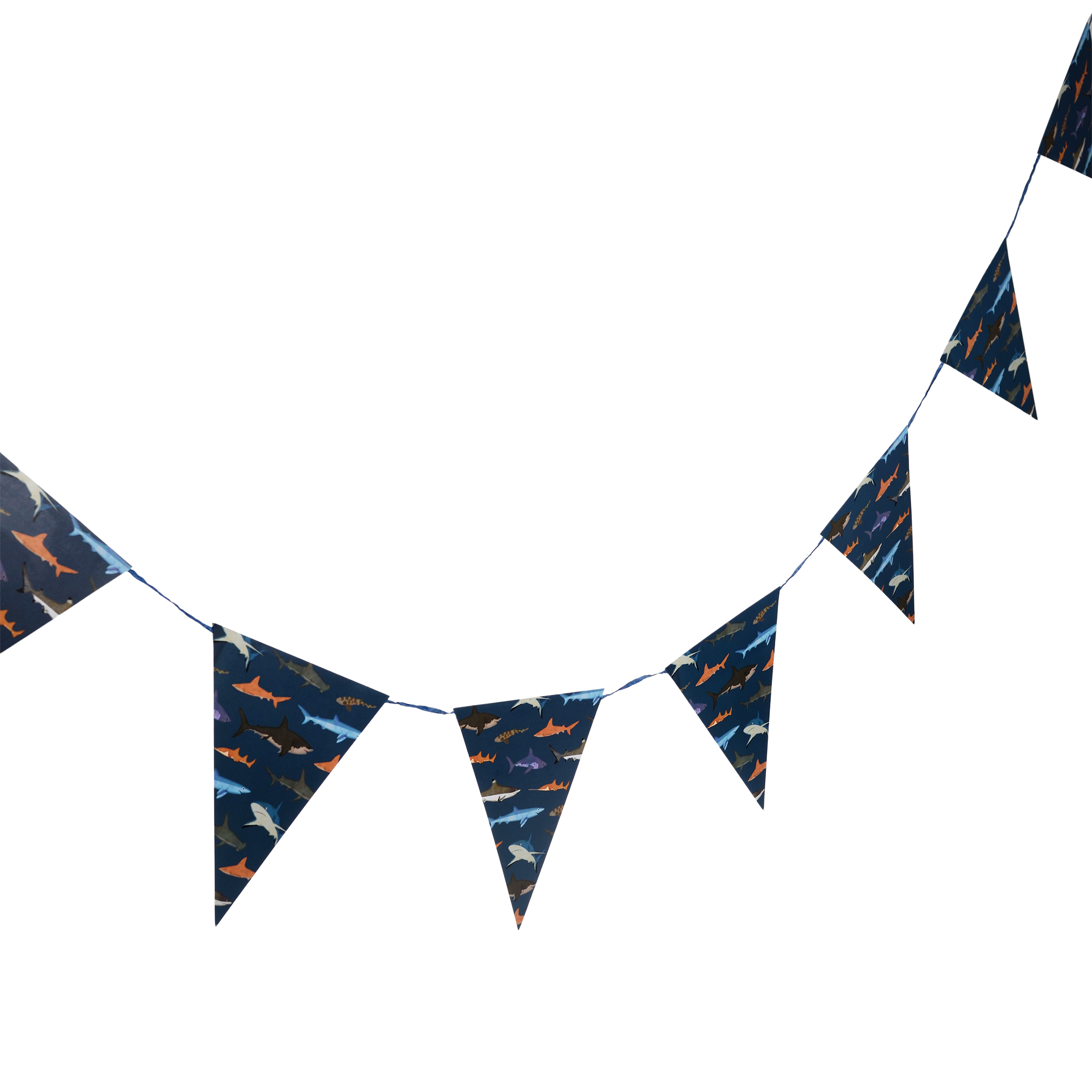 paper bunting (3 metres) - sharks