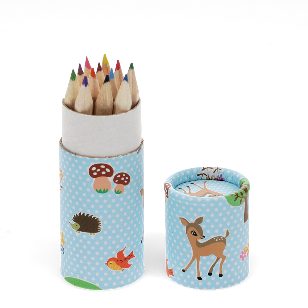 tube of colouring pencils - woodland creatures