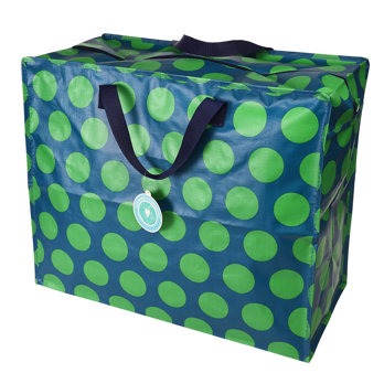 jumbo storage bag - green on blue spotlight