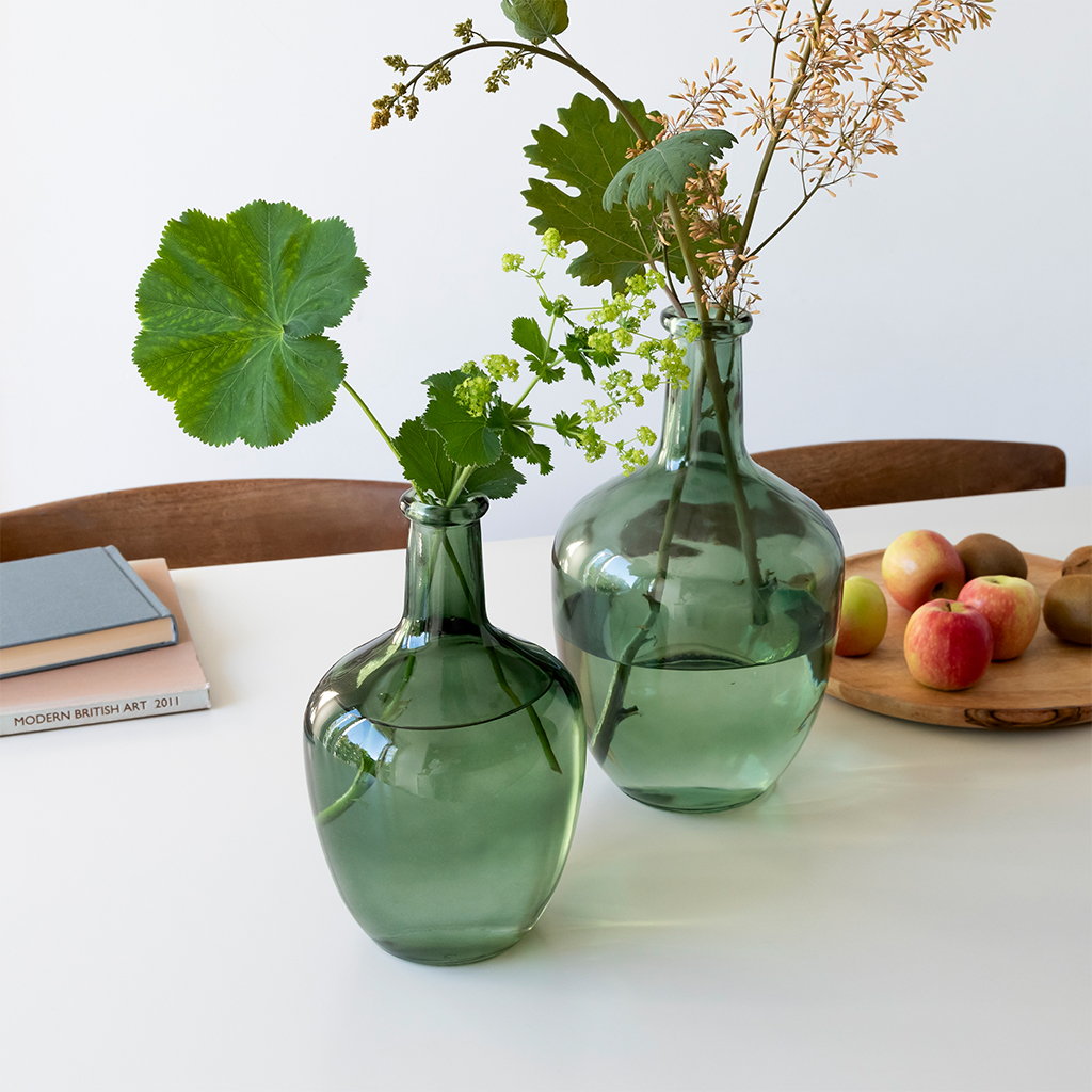 bottle vase (25cm) - green