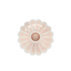 enamel flat flower candle holder - soft pink enamel flat flower candle holder - soft pink