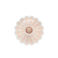 enamel flat flower candle holder - soft pink