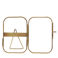 cadre en laiton sur pied arrondi 10x15cm