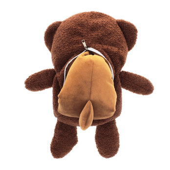 coussin de voyage 2 en 1 peluche - bob l'ours