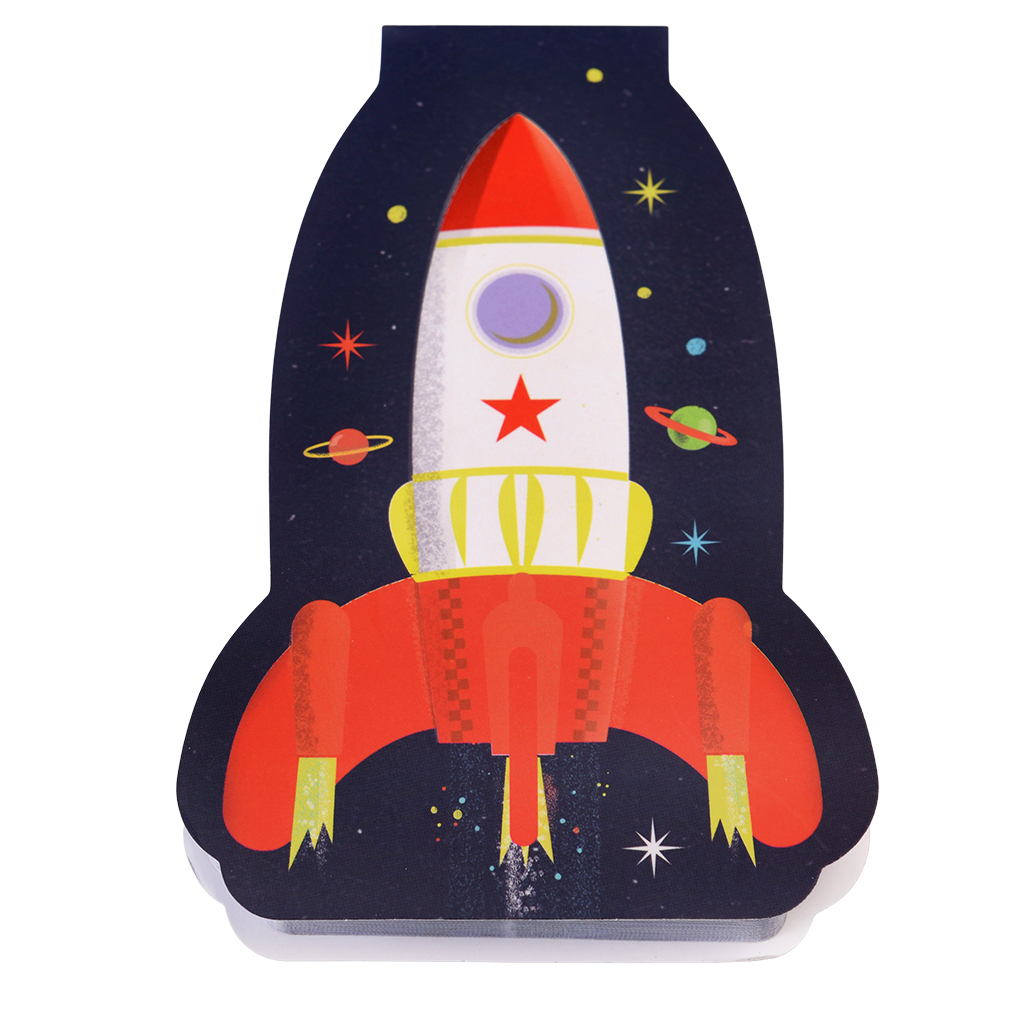 haftnotizen space rockets