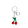 beaded keyring bag charm - cherry