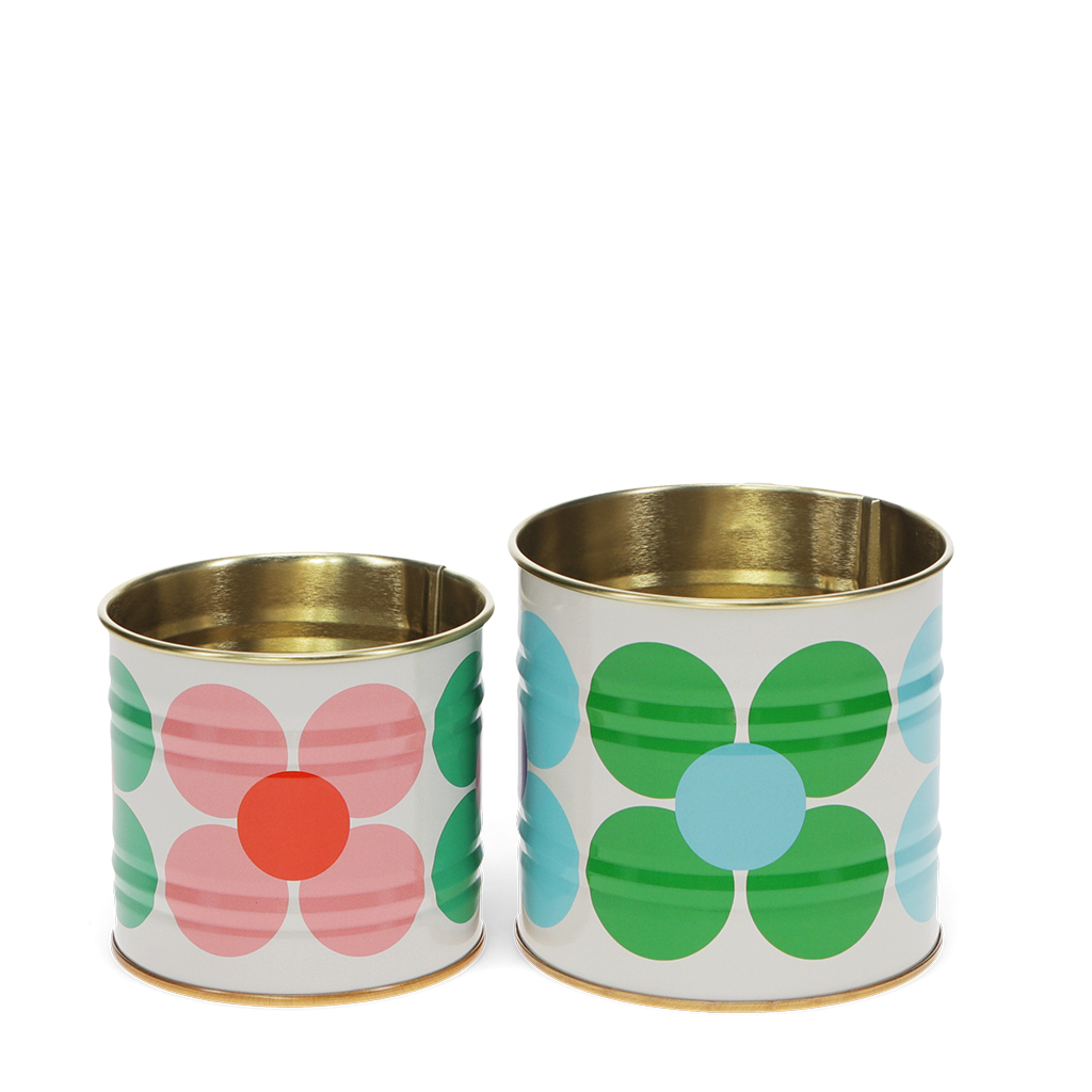 mini storage tins (set of 2) - daisy