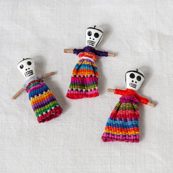 worry dolls - skull (assorted)