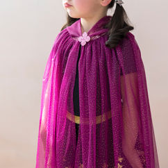 children's glitter cape - dark pink
