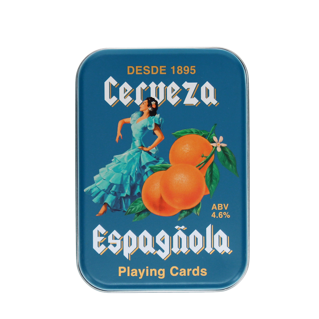 spielkarten in der dose - cerveza española