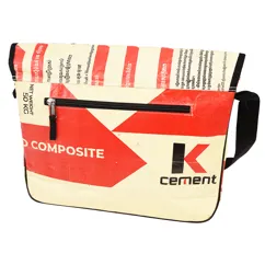 recycled cement bag courier satchel