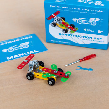 mini kit de construction - voiture de course colorée