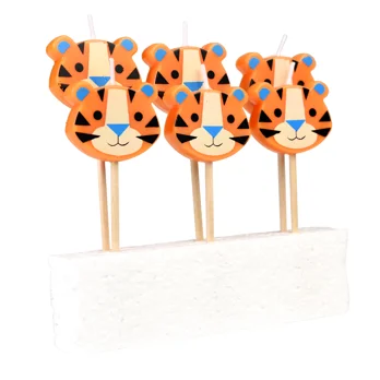 party cake candles (set of 6 ) - ziggy the tiger party cake candles (set of 6 ) - ziggy the tiger