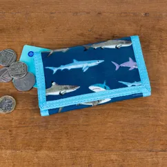children's wallet - sharks children's wallet - sharks