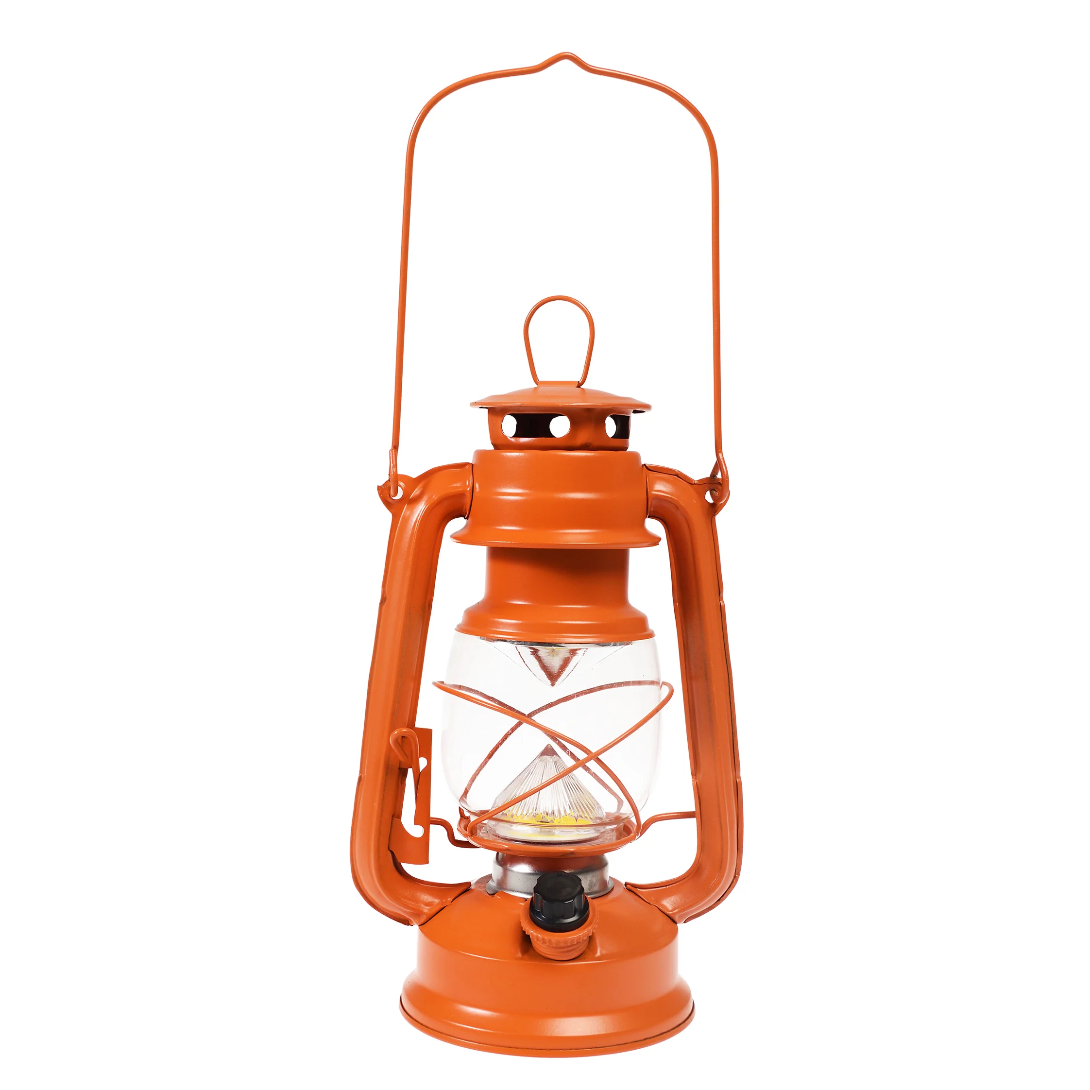 led hurricane lantern - orange