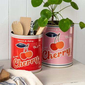xl storage tins (set of 2) - cherry