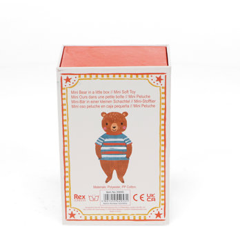 mini bear in a little box - soft toy