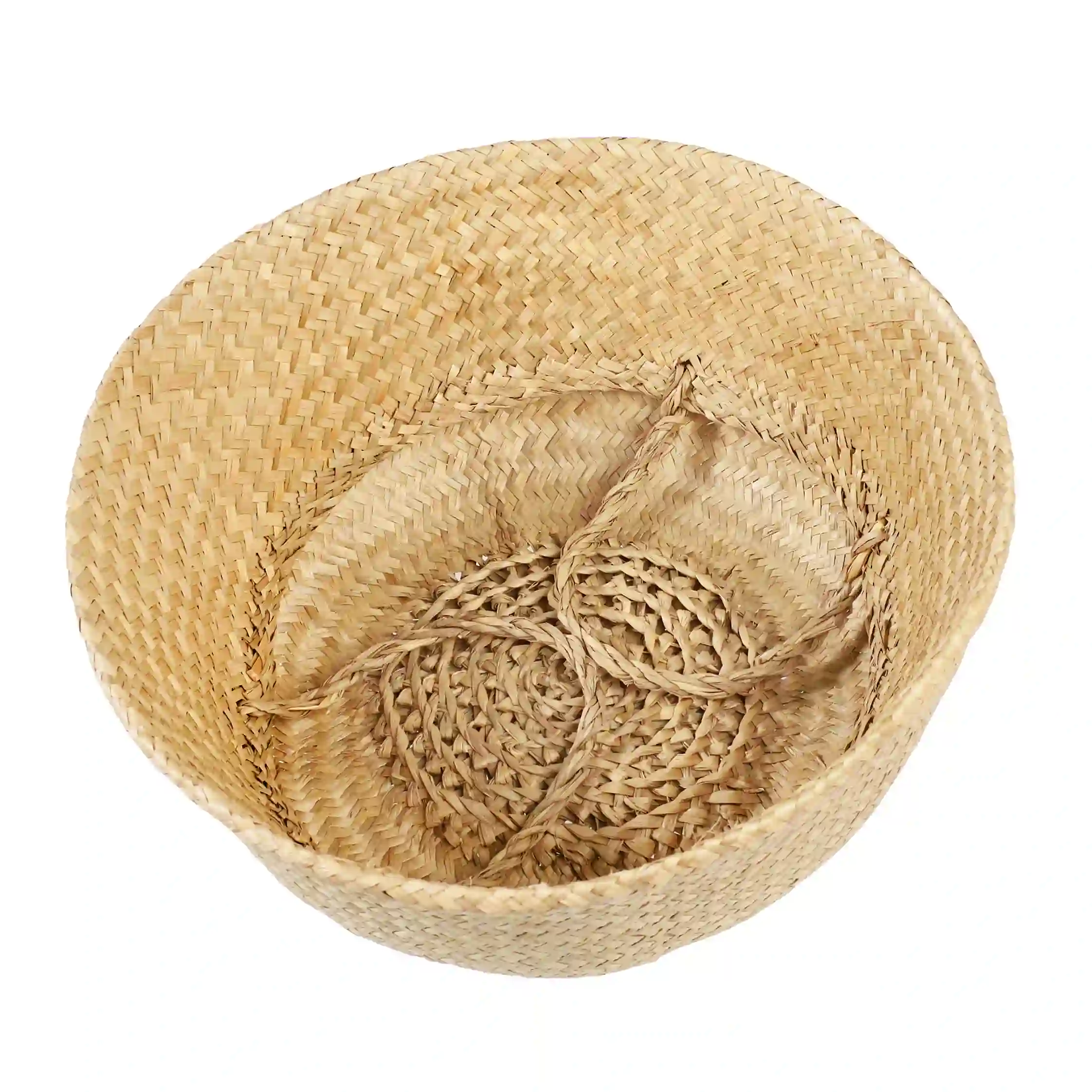 medium seagrass basket - natural