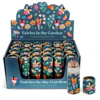 crayons à colorier fairies in the garden (ensemble de 12)
