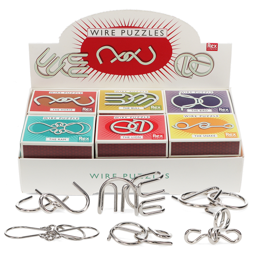 brain teaser wire puzzle - assorted