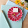 enamel flat flower trinket dish (9cm) - red