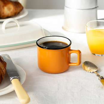 stoneware espresso mug 125ml - orange