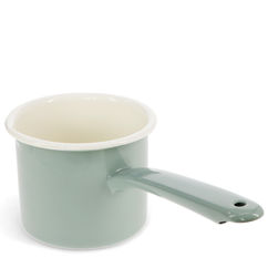 enamel milk pot 0.9ltr - pistachio green