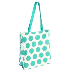 shopping bag - turquoise on white spotlight