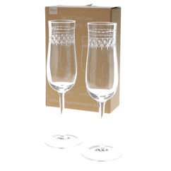 champagnergläser mit eingeritzten sternen 200ml (2-er set) - klar