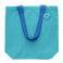 two-tone cotton tote bag - aqua blue