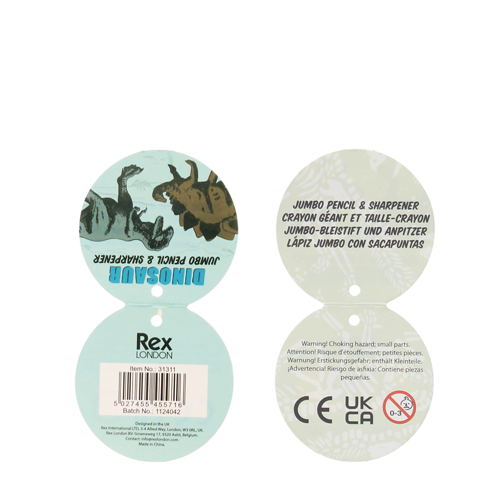 jumbo pencil with sharpener - prehistoric land