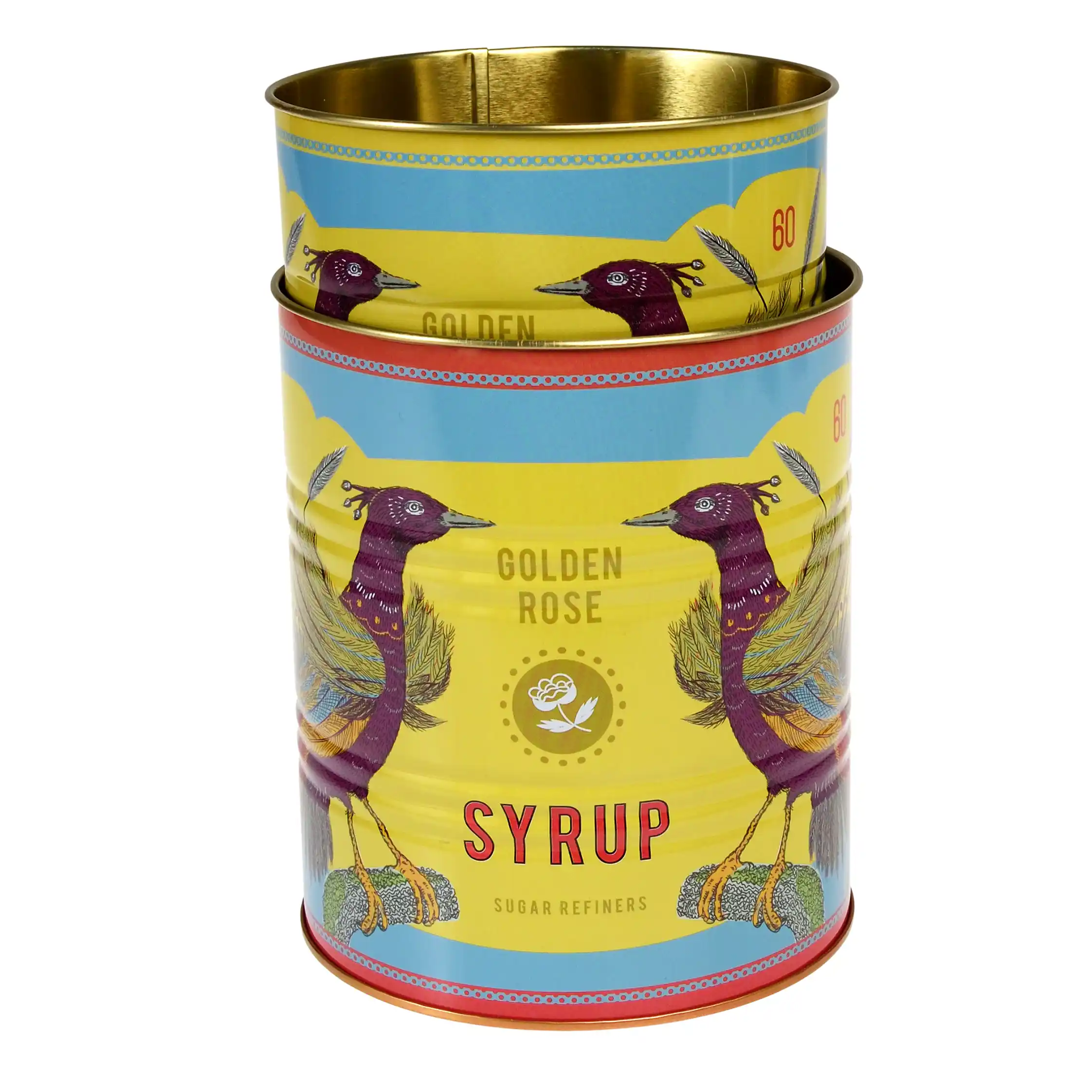 latas almacenamiento golden rose syrup (juego de 2)