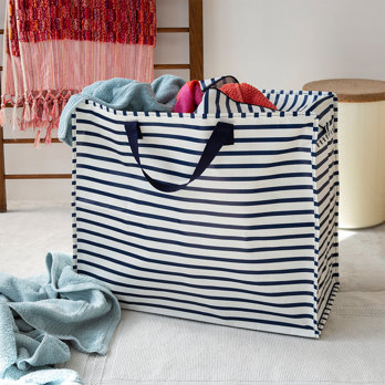 jumbo storage bag - nautical stripes