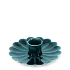 enamel flat flower candle holder - blue enamel flat flower candle holder - blue