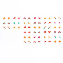 stick on earrings (30 pairs) - cosmic love stick on earrings (30 pairs) - cosmic love