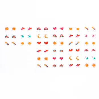 stick on earrings (30 pairs) - cosmic love stick on earrings (30 pairs) - cosmic love