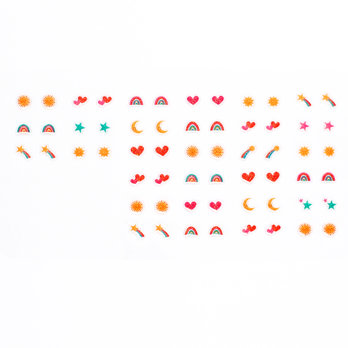 boucles d'oreilles à coller (30 paires) - cosmic love